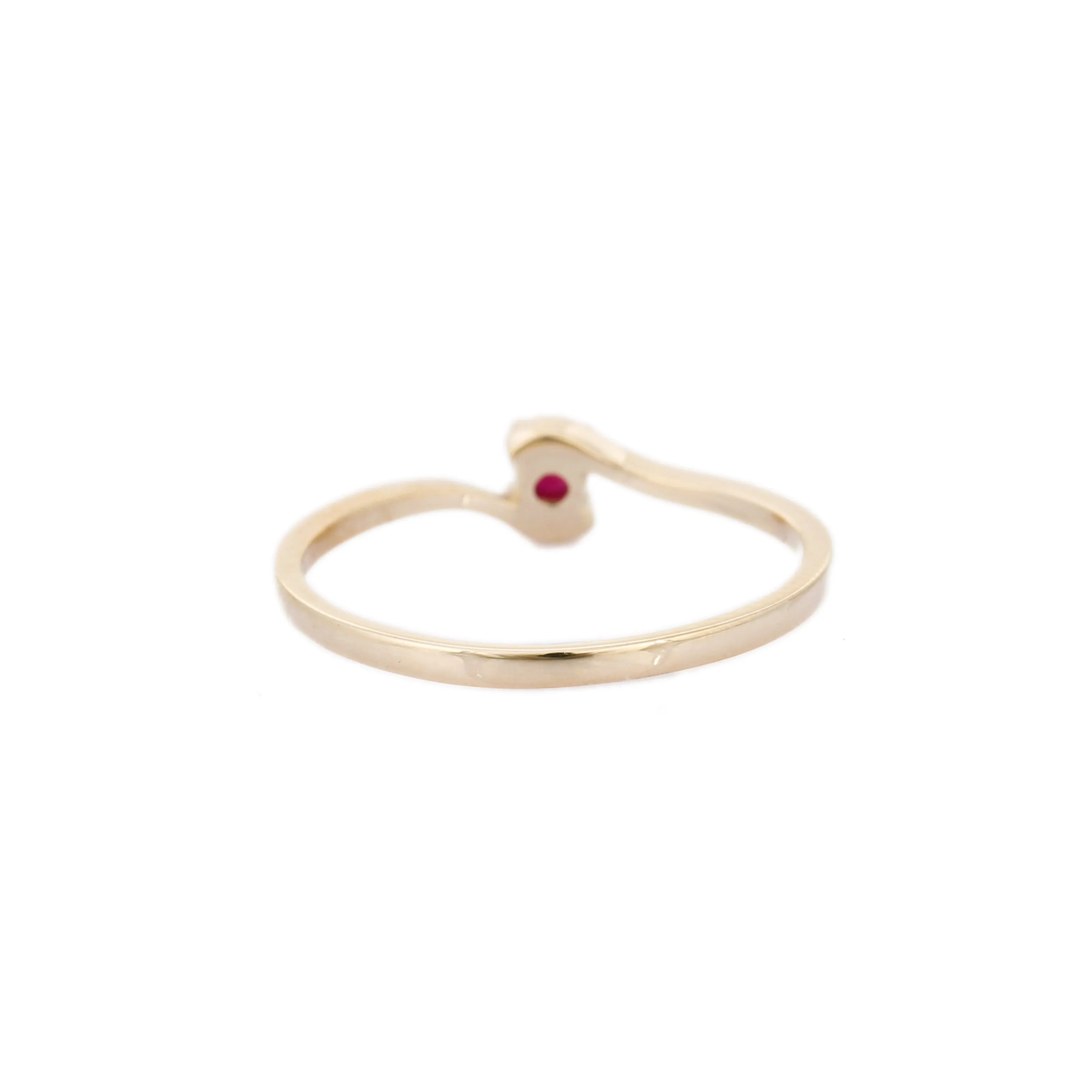 14K Gold Ruby Minimalist Ring