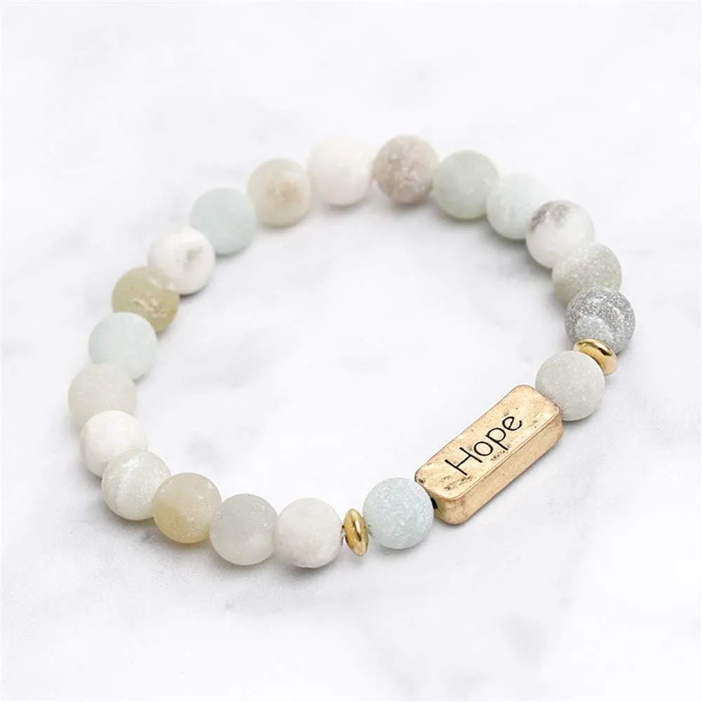 3 Pcs Natural Volcanic Stone Friendship Bracelets Handmade Beaded Stretch Bracelets (bra000001)