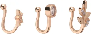 3 PCS Piercing Jewelry Pack, Gold Nose Rings Stainless U Shape Piercing Jewelry Earrings