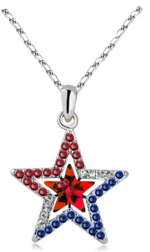 4th of July Earrings for Women - Stars & Stripes Jewelry - Patriotic Red Blue & White Jewelry