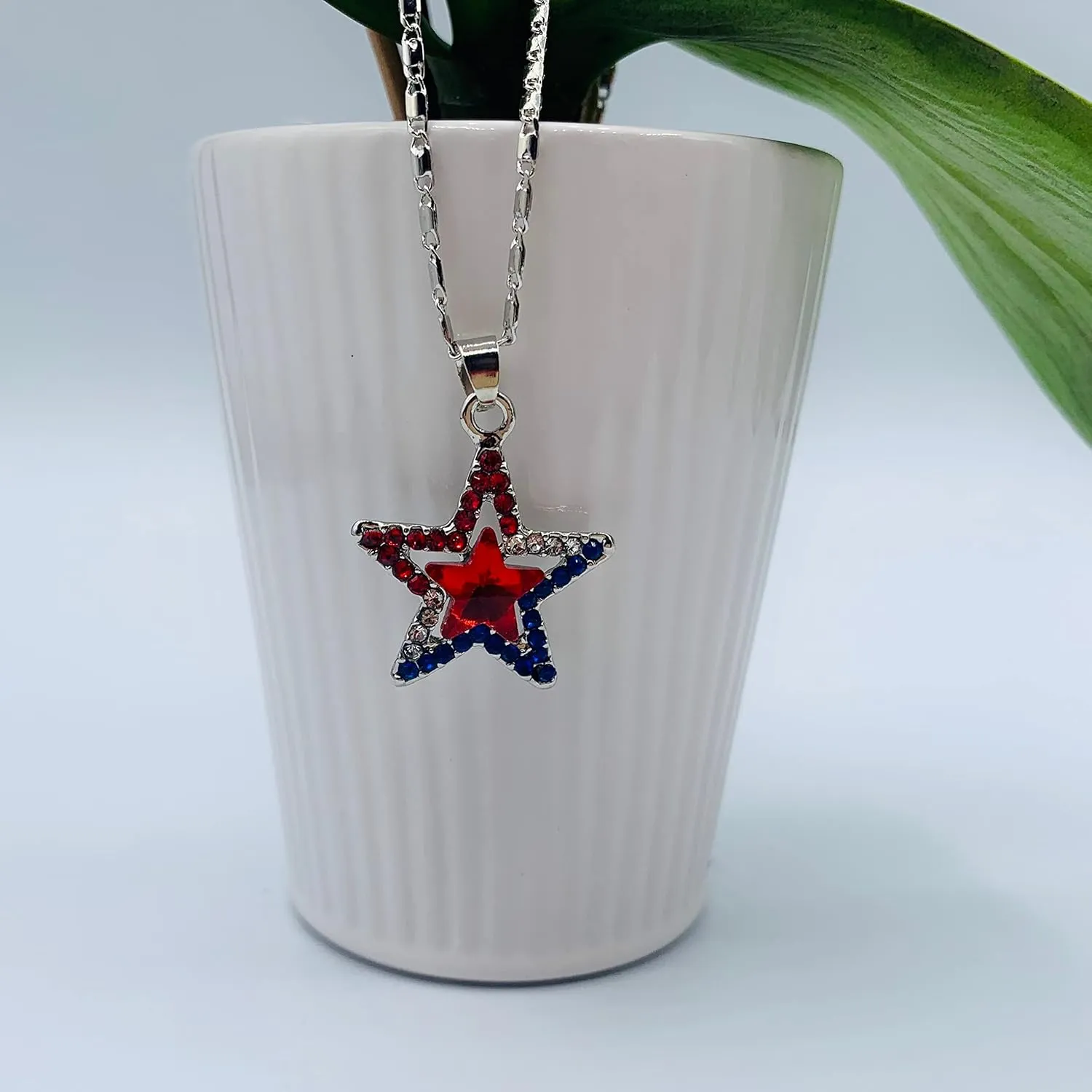 4th of July Earrings for Women - Stars & Stripes Jewelry - Patriotic Red Blue & White Jewelry