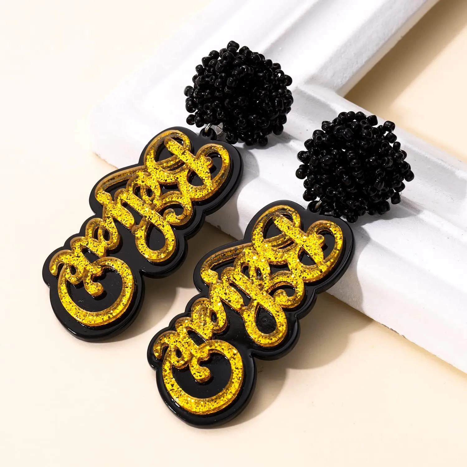 Acrylic Letter Earrings Believe Earrings NICE NAUGHTY Drop Dangle Earrings for Girls Special Means Earring Gifts