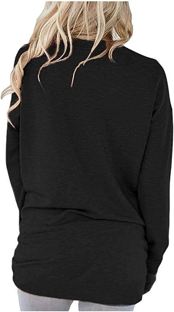 Akihoo Womens Casual Long Sleeve Tunic Tops Crew Neck Shirt Blouses
