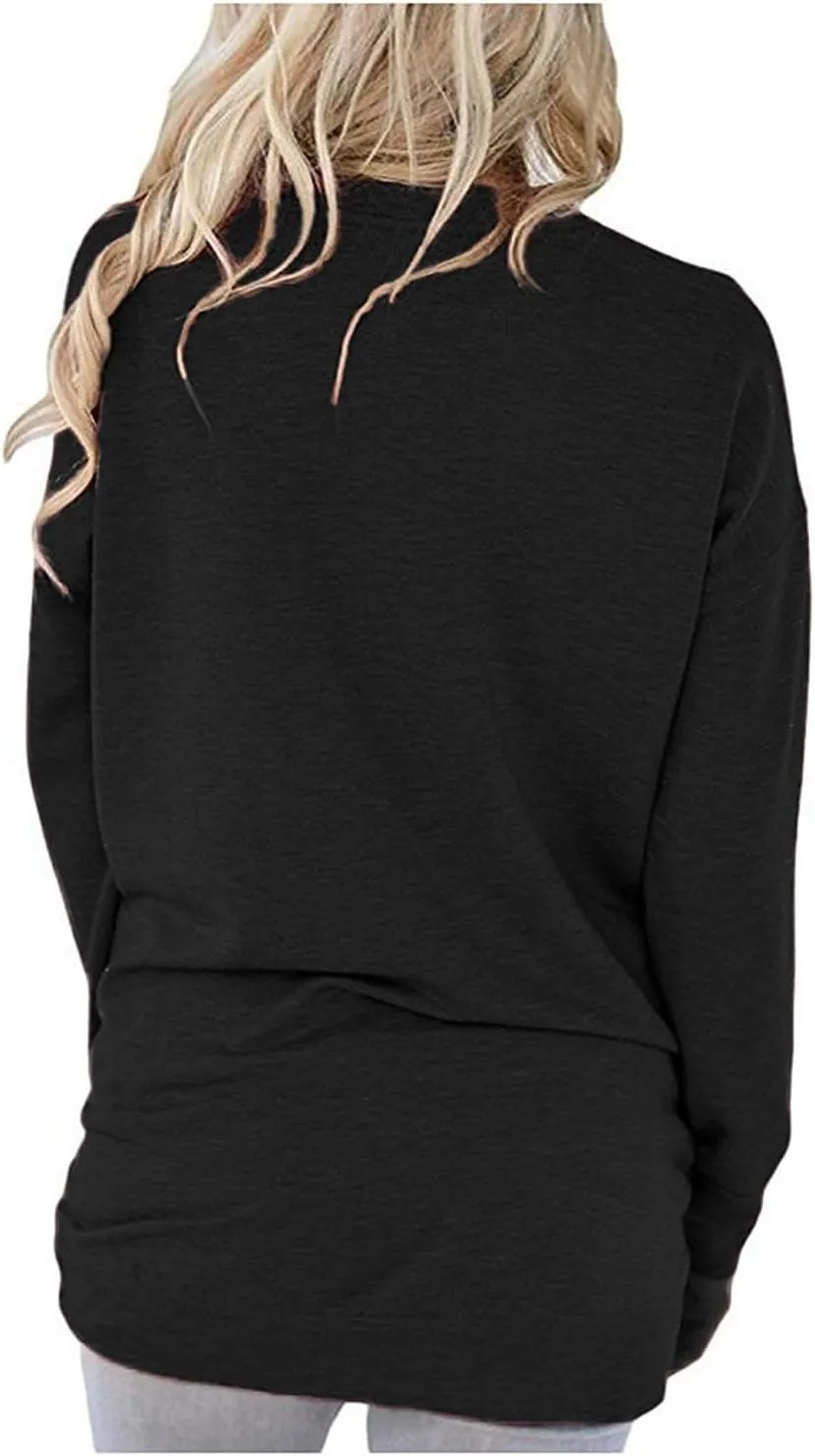 Akihoo Womens Casual Long Sleeve Tunic Tops Crew Neck Shirt Blouses