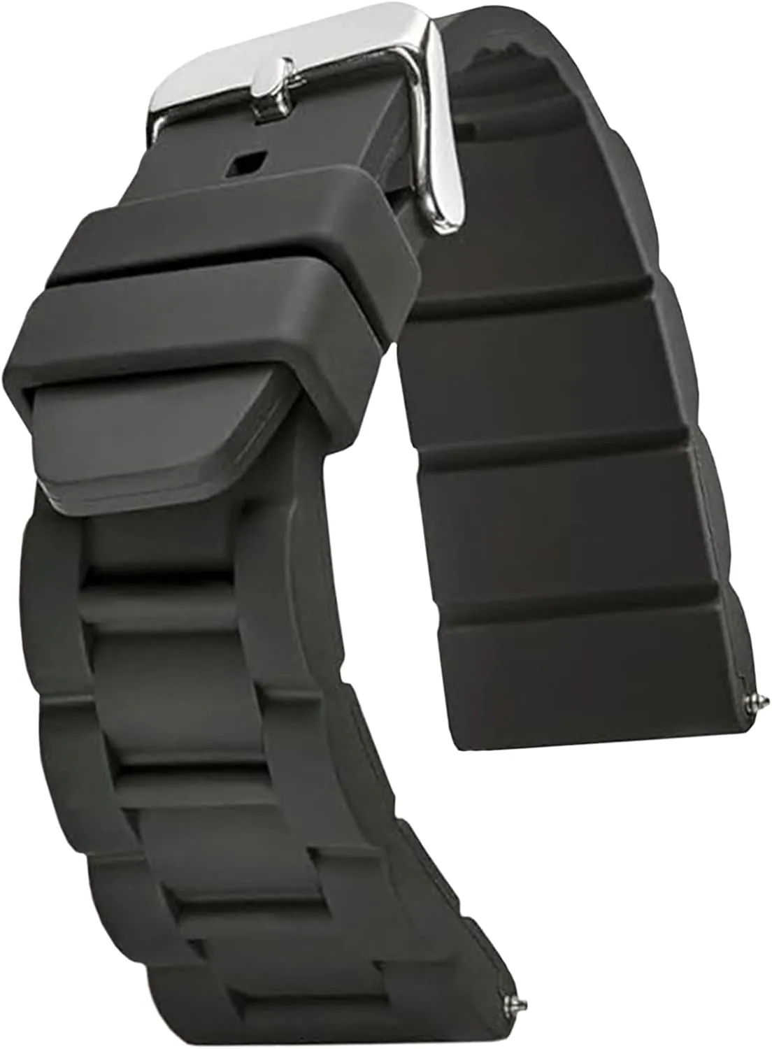 ALPINE Sporty Premium Silicone Adjustable Watch Band - Replacement Rubber Watch Bands for Women & Men - Multi-purpose Waterproof Watch Straps - Compatible with Regular & Smart Watch Bands