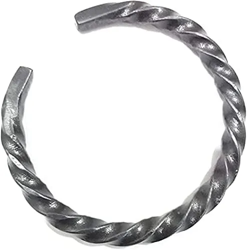 ARTIZANSTORE Hand Forged Twisted Viking Braided Bracelet Viking Arm Ring Norse Jewelry Nordic Jewelry