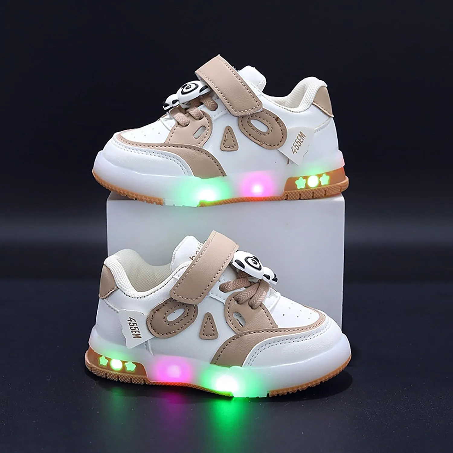 Baby Boys Girls Glitter Sneakers Flat Non Slip First Walking Sport Shoes Toddler Lightweight Sequins No Lace Sneakers