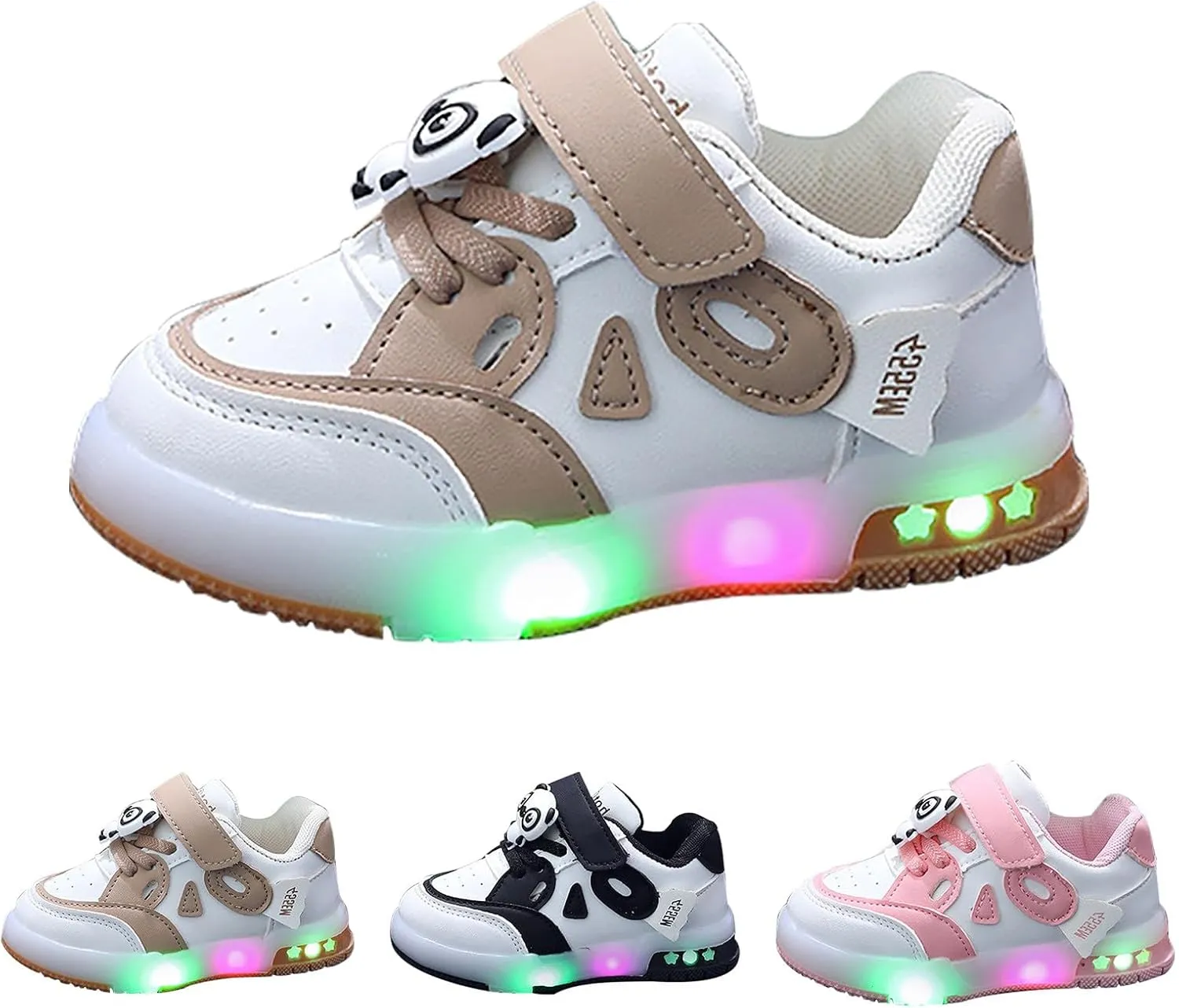 Baby Boys Girls Glitter Sneakers Flat Non Slip First Walking Sport Shoes Toddler Lightweight Sequins No Lace Sneakers
