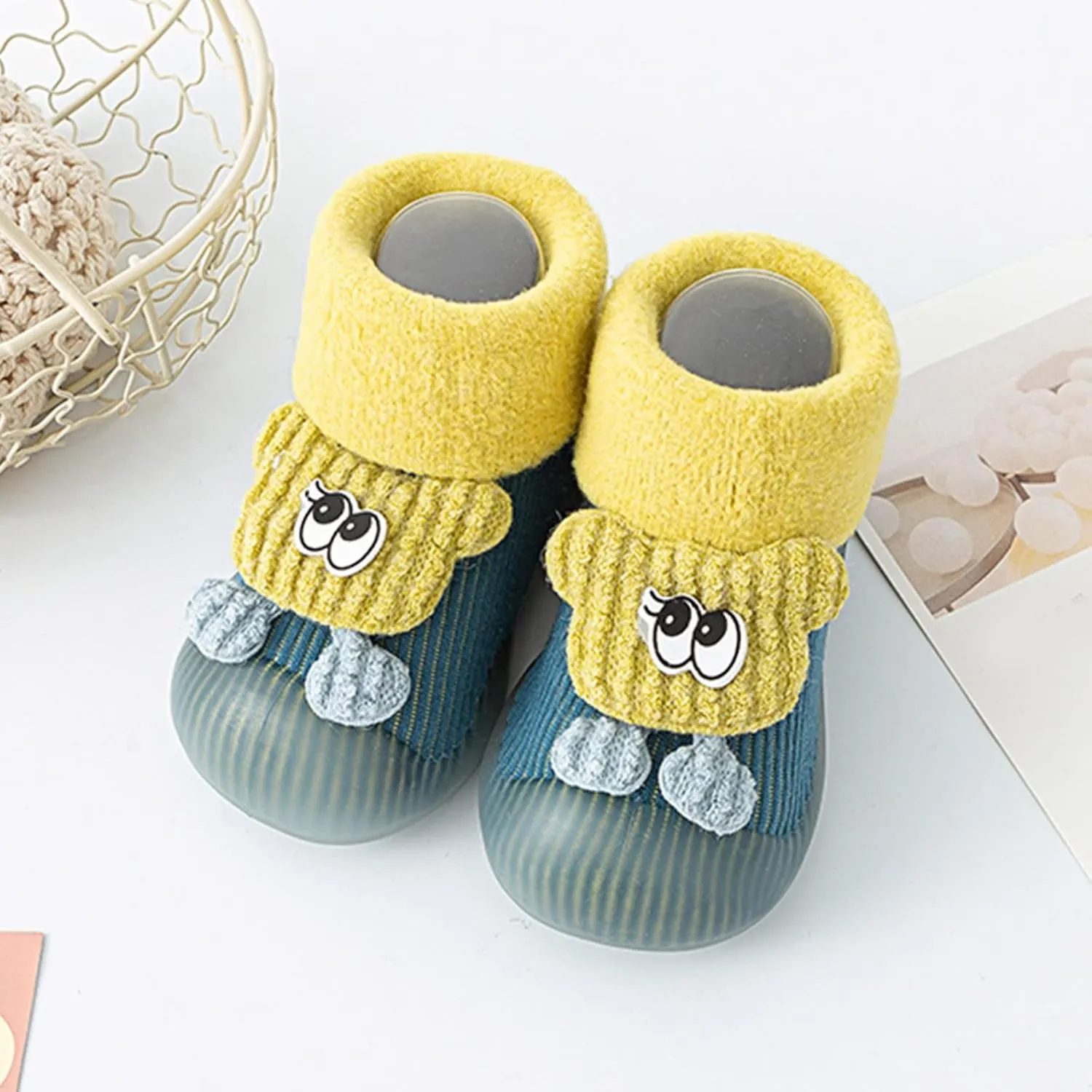 Baby Shoes,Baby Shoes Sock Shoes Non-Slip First Walker Floor Shoes Soft Indoor Kids Shoes 0-3 Years
