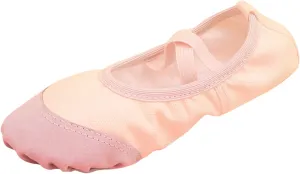 Ballet Shoes for Girls Toddler Ballet Slippers Soft Leather Boys Dance Shoes Dance Shoe Canvas Split (A, 4 Big Kids)