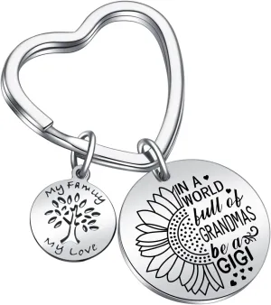 Best Gigi Ever Gift Grandma Keychain Gigi Keychain Grandmother Jewelry Nana Keychain Mom Jewelry MIL Gift Mother Gift Mother in Law Jewelry Grammy Gift