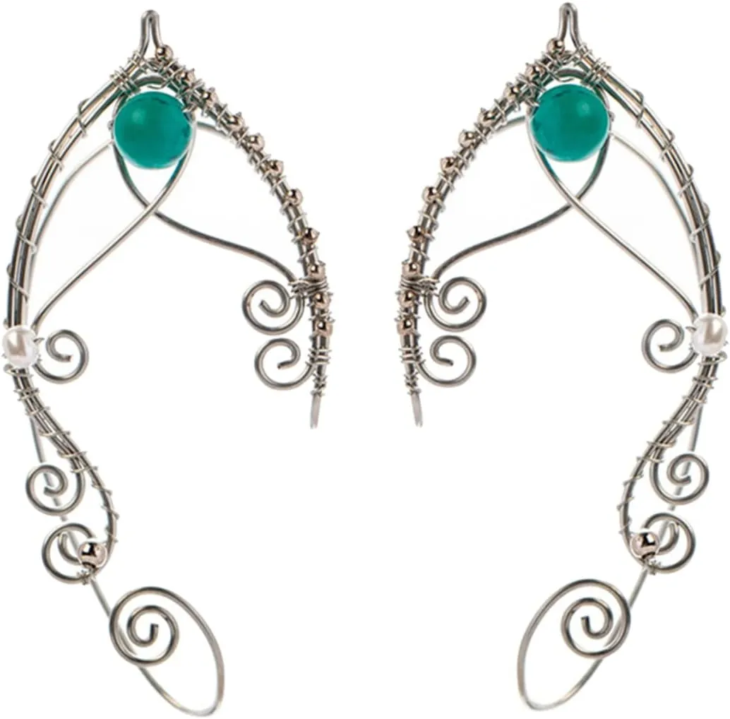 BESTYASH Elegant Pearl and Costume Earrings Non Piercing Ear Cuffs for Women Fairy Jewelry