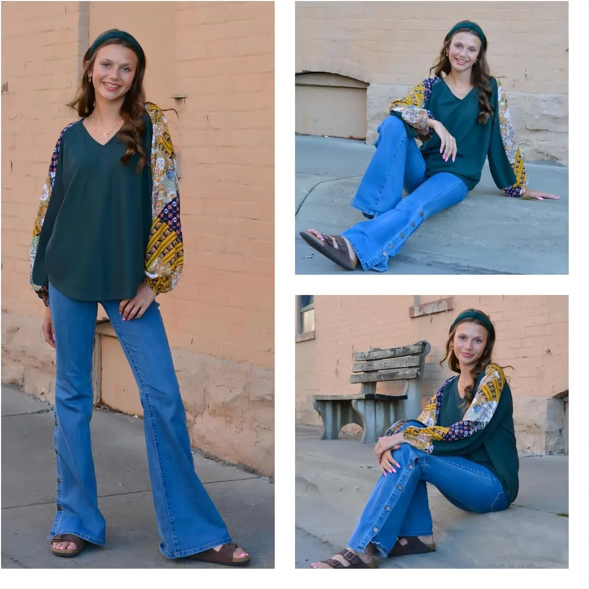 Beyove Boho Tops for Women Long Sleeve Fall Bohemian Casual Loose Fit Shirt Hippie Western Dressy Blouses