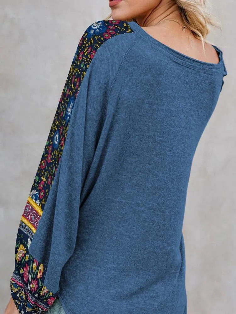 Beyove Boho Tops for Women Long Sleeve Fall Bohemian Casual Loose Fit Shirt Hippie Western Dressy Blouses