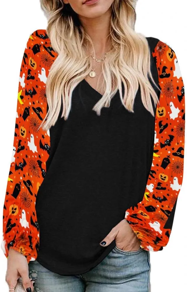 Beyove Boho Tops for Women Long Sleeve Fall Bohemian Casual Loose Fit Shirt Hippie Western Dressy Blouses