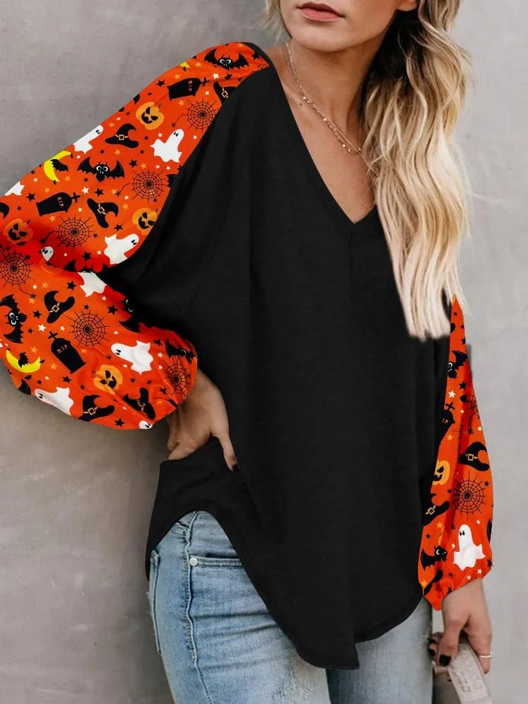 Beyove Boho Tops for Women Long Sleeve Fall Bohemian Casual Loose Fit Shirt Hippie Western Dressy Blouses