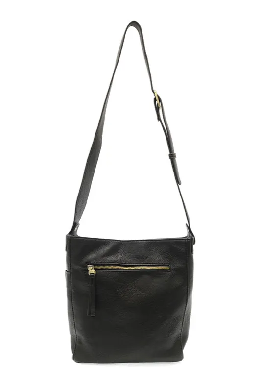 Bindi Front Slip Crossbody Bag [Black-L8247]
