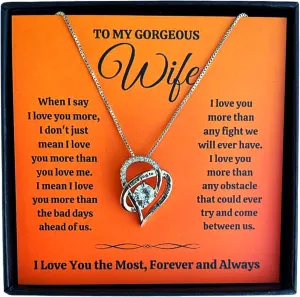 Birthday Gifts for Wife from Husband | Soulmate Necklace with Heartfelt Message Card & Gift Box | Anniversary, Birthday, Christmas or Valentines Day Gift for Girlfriend, Fiance, or Future Wife