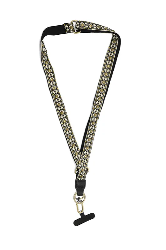 Black Studded guitar Strap [LL001]