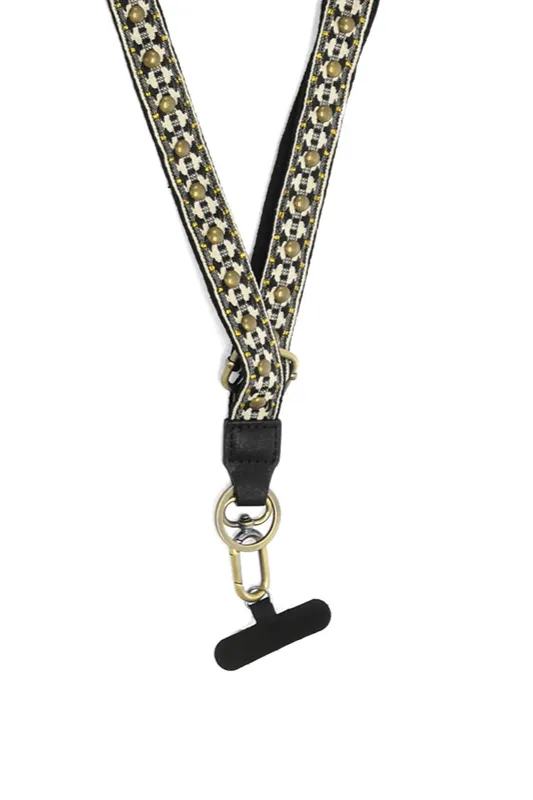 Black Studded guitar Strap [LL001]