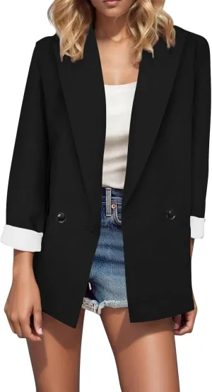 Blazers for Women Business Casual Corporate Outfits Fall Jackets for Women 2024 Plus Size Blazers for Curvy Women