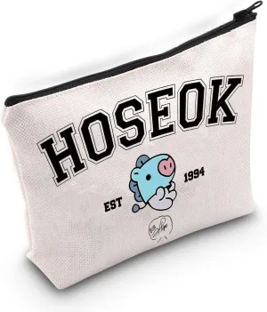 BLUPARK Singer Merch K-pop Characters Bag K-pop Team Gift for Army Singer Fan Gift B-T Inspired Zipper Pouch Bag (Hose Bag)