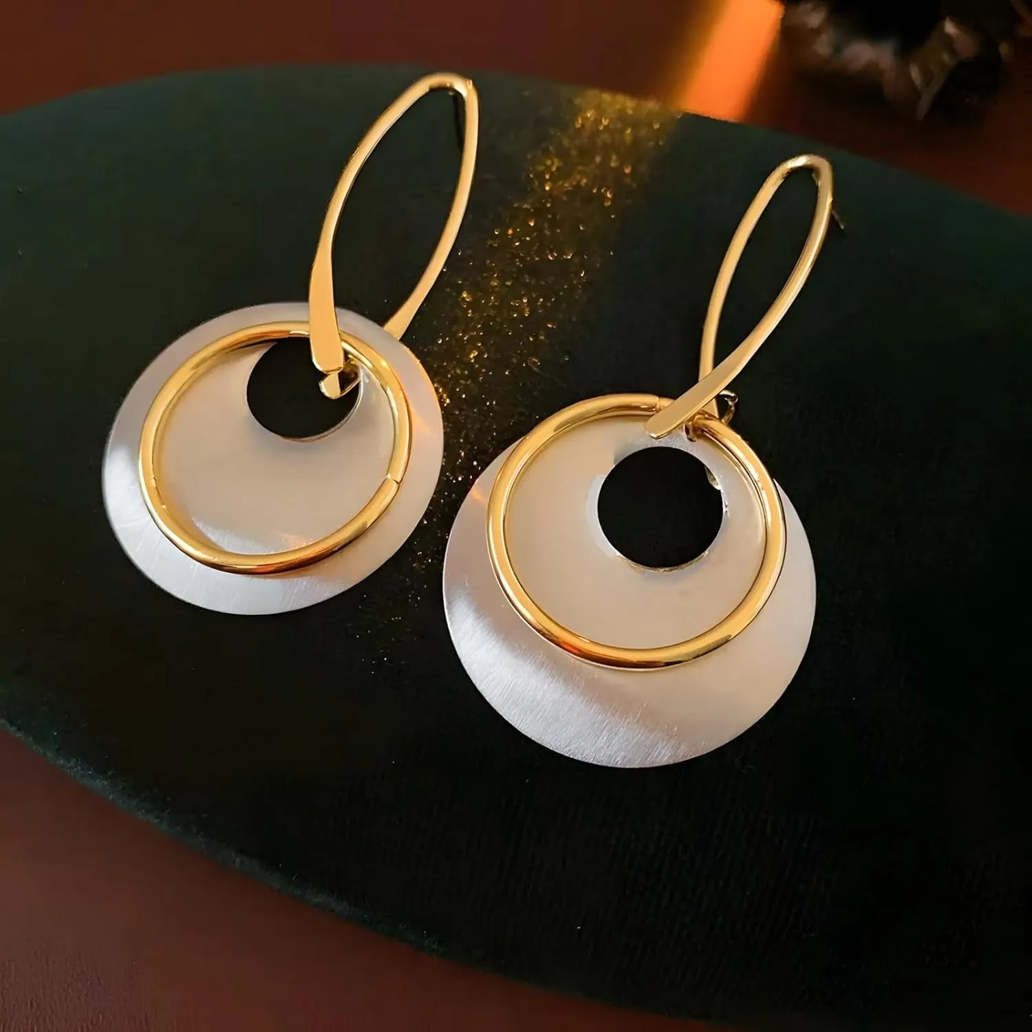 Boho Vintage Drop Earrings, Statement Irregular Hollow Earrings for Women, Geometric Round Waterdrop Leaf Handmade Dangle Earrings, Ethnic Style Vintage Bohemian Set as Birthday Christmas Gifts