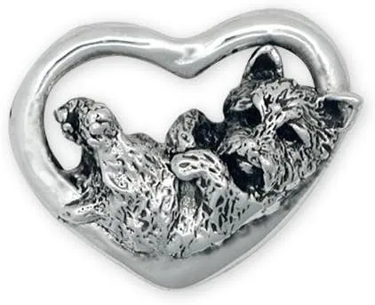 Cairn Terrier Jewelry Sterling Silver Cairn Terrier Brooch Pin Handmade Dog Jewelry CY11-BRPN