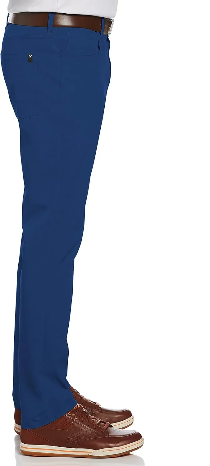 Callaway Mens EverPlay 5-Pocket Golf Pants with Comfort Waistband, Stretch Non-Iron Fabric, Moisture-Wicking, Tapered Fit
