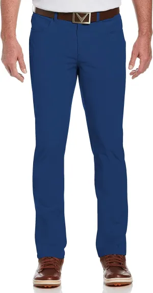 Callaway Mens EverPlay 5-Pocket Golf Pants with Comfort Waistband, Stretch Non-Iron Fabric, Moisture-Wicking, Tapered Fit