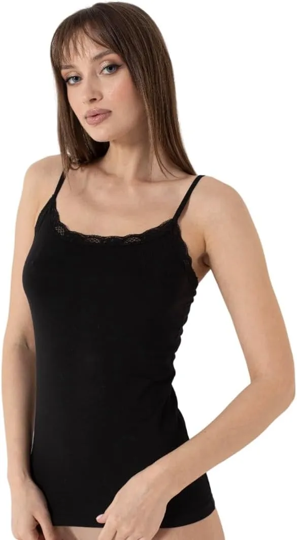 Camisole for Women,Women's Tank Top Ultra Soft Cotton Modal with Lace Detail Basic Top Undershirt, Women's Top