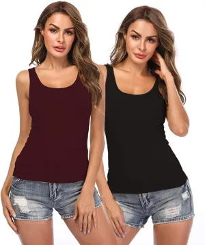 Camisoles for Women with Built in Bra,Basic Yoga Top Layering Tank Top Padded Bra Undershirt(S-3XL)