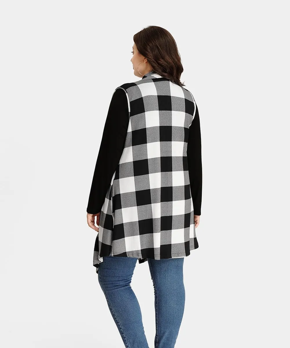 CARCOS Plus Size Cardigan for Women Solid Color/Star/Plaid/Striped Open Front Tops XL-5XL