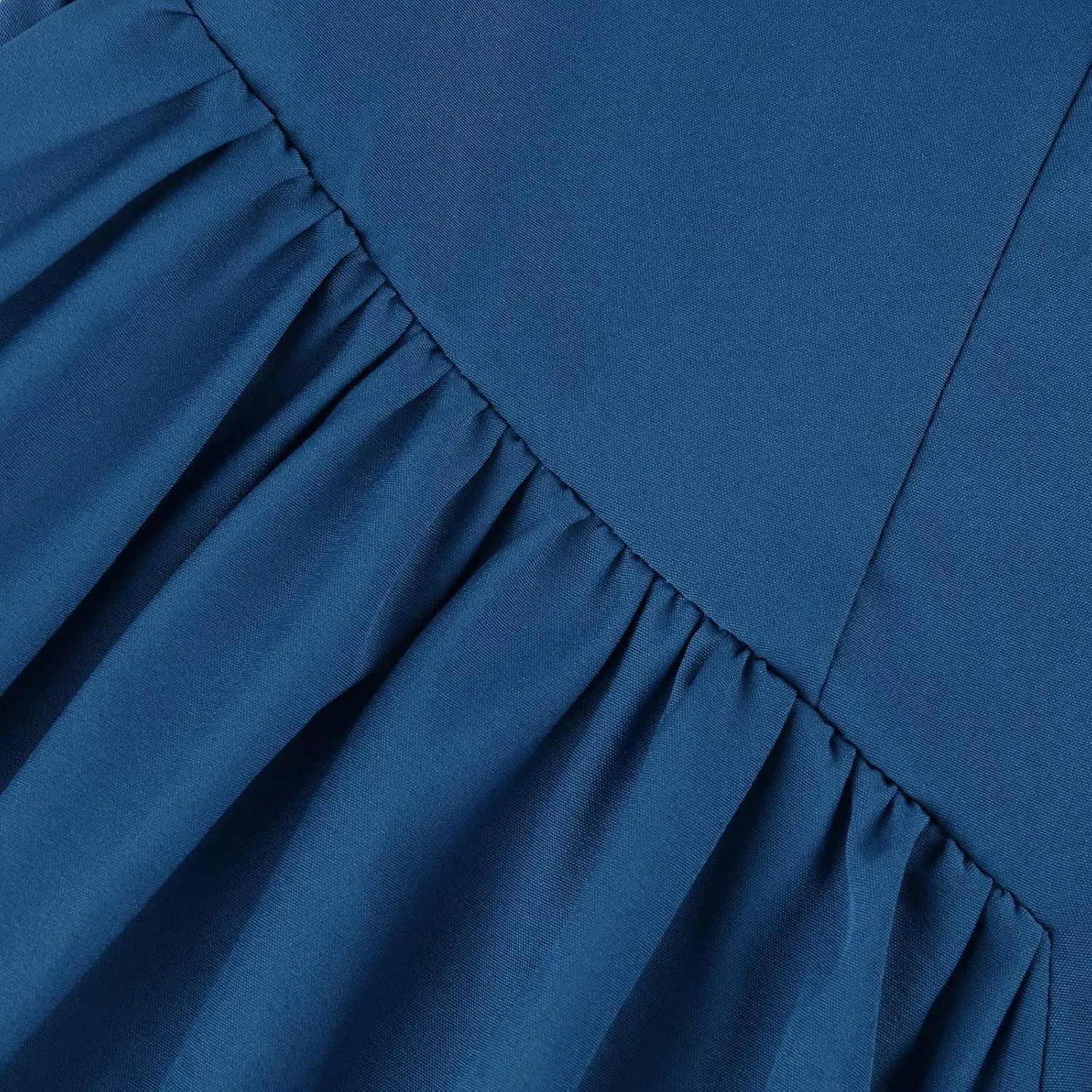 Casual Summer Dresses for Women Spaghetti Strap Midi Dresses Low Cut Bustier Dress with Pockets