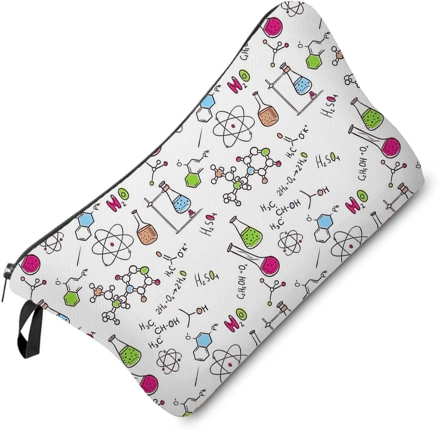 Chemical Elements Makeup Bag Small Organizer Bag Toiletry Zipper Pouch Chemical Cosmetic Bag Birthday Graduation Present for Chemist Graduates Chemistry Teacher Women
