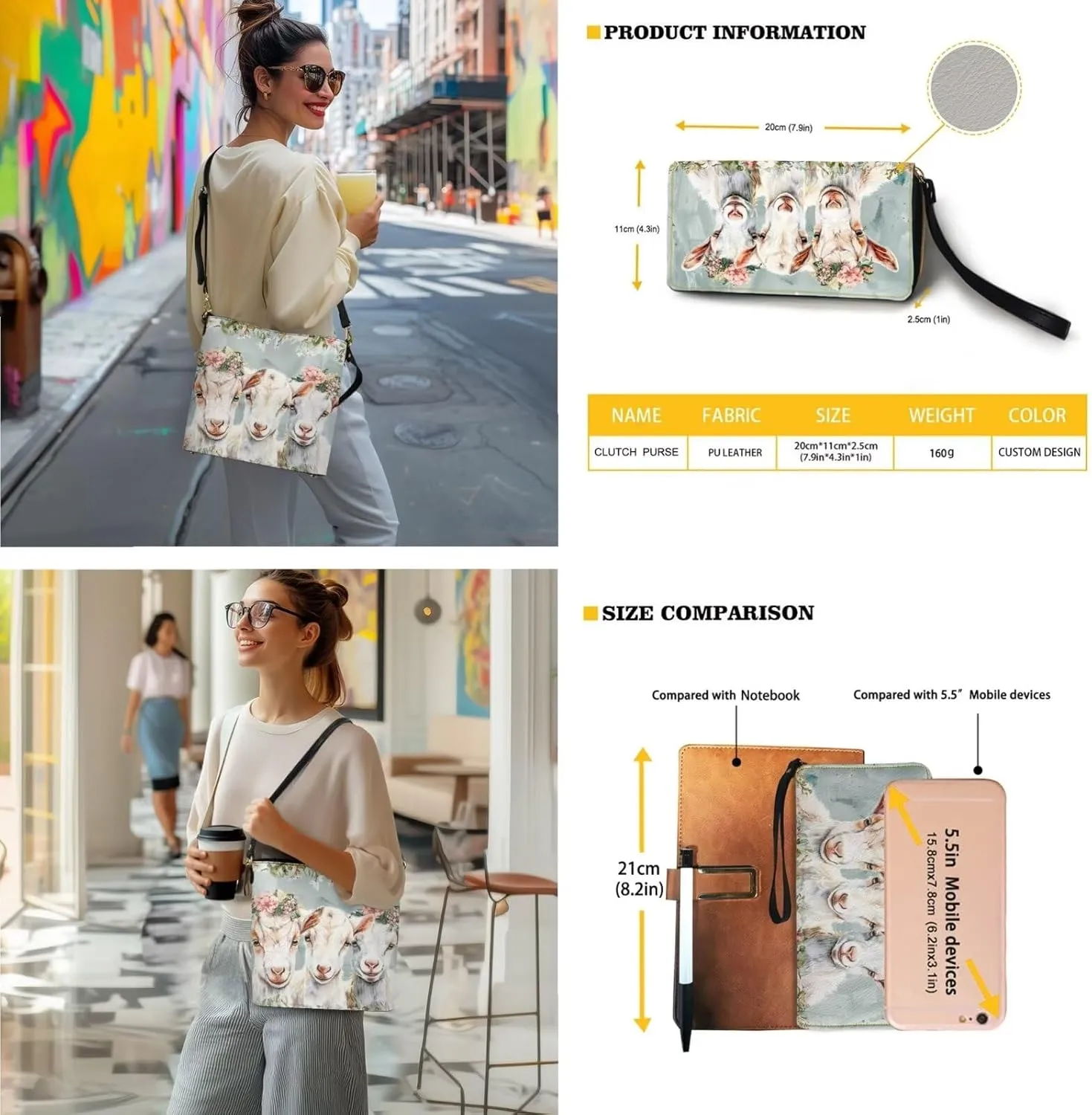 Crossbody Purse and Wallet Set Leather Tote Bag Top Handle Satchel Handbag with Wristlet Wallet for Women Girls