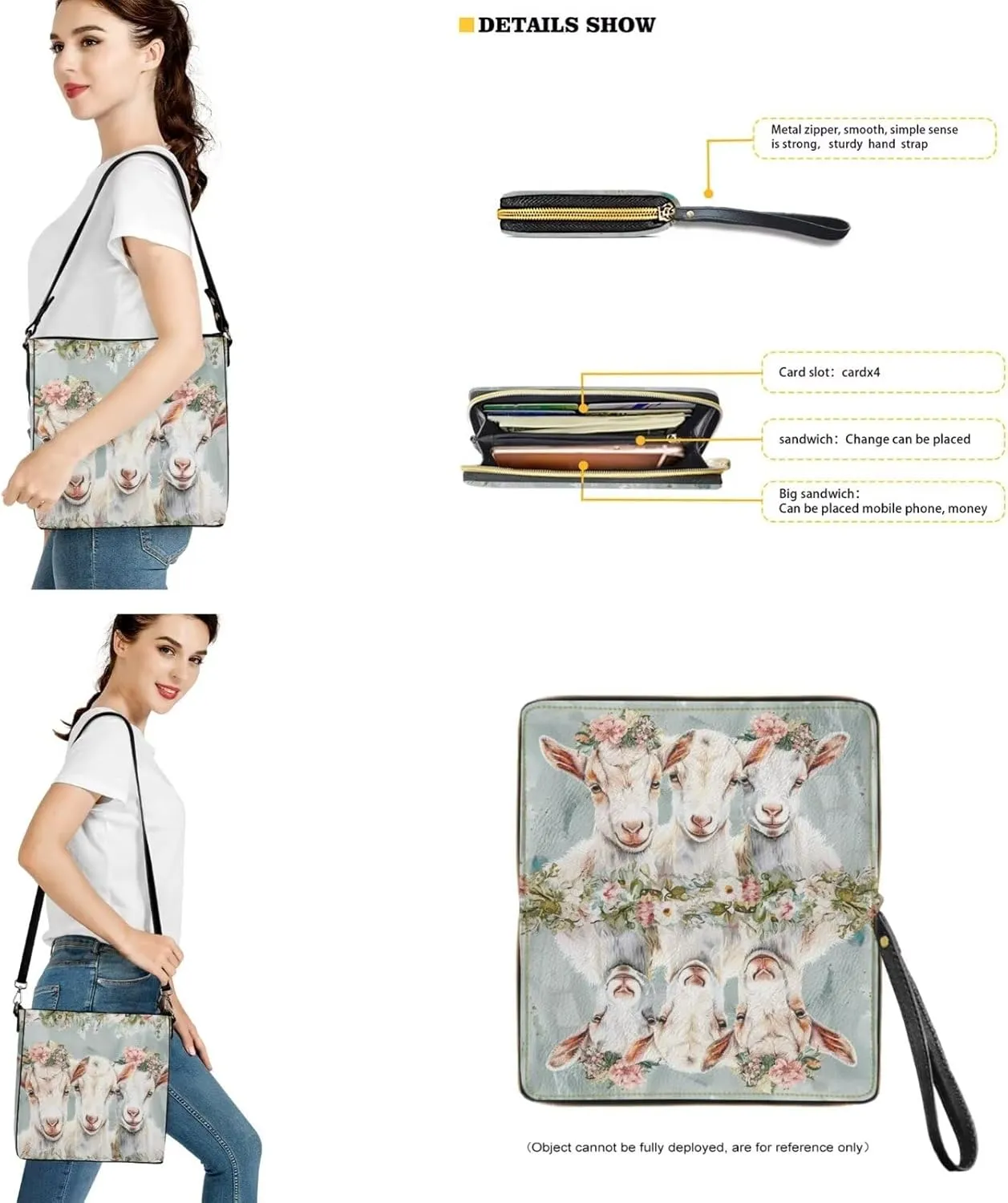 Crossbody Purse and Wallet Set Leather Tote Bag Top Handle Satchel Handbag with Wristlet Wallet for Women Girls