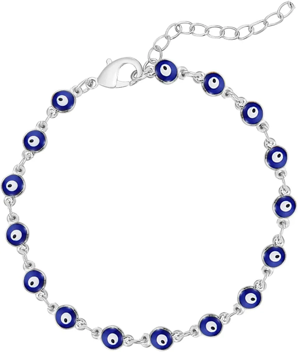Dainty Gold Bracelets for Women Trendy Evil Eye Bracelets Hand Chain Bracelet Turkish Lucky Hand Jewelry Gifts