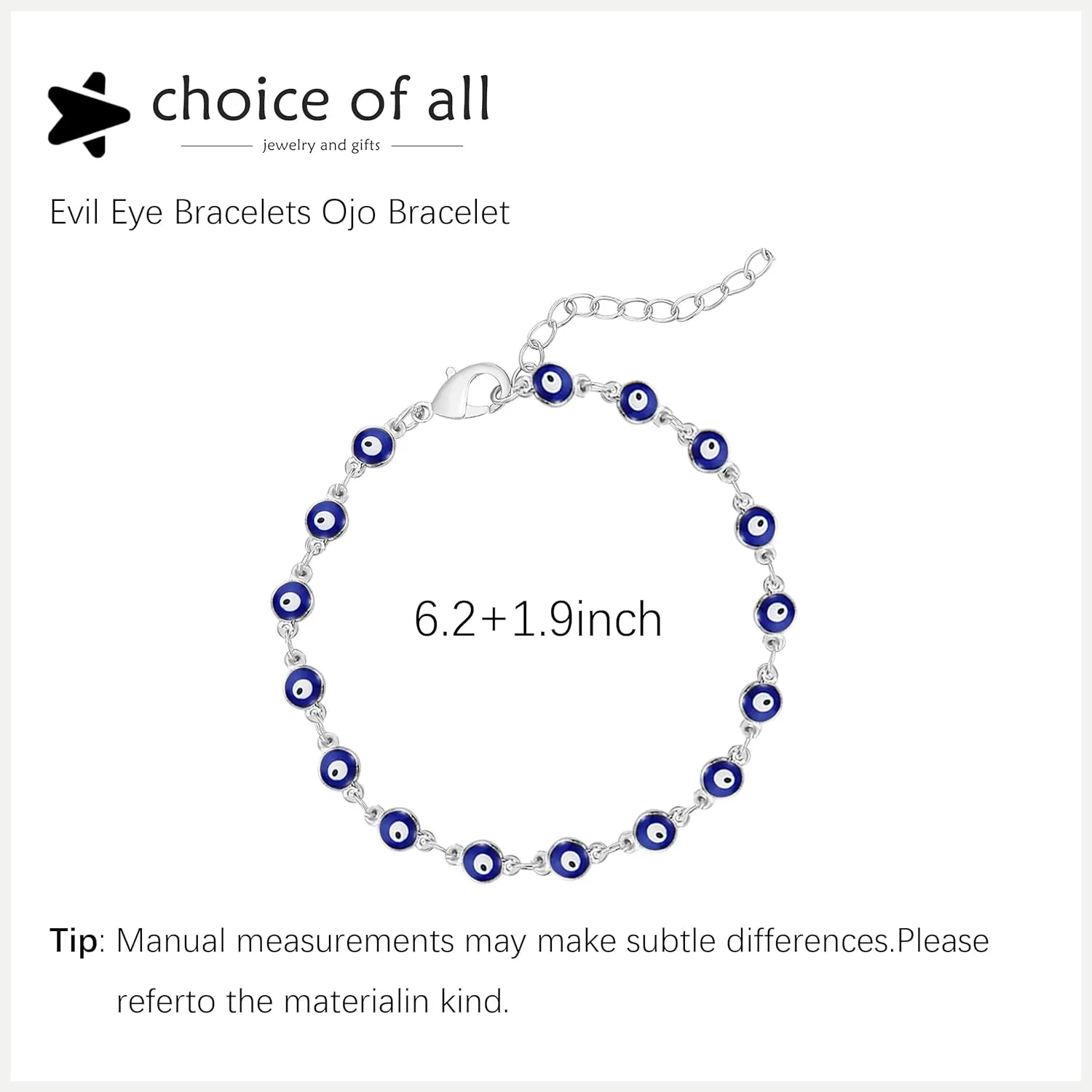 Dainty Gold Bracelets for Women Trendy Evil Eye Bracelets Hand Chain Bracelet Turkish Lucky Hand Jewelry Gifts