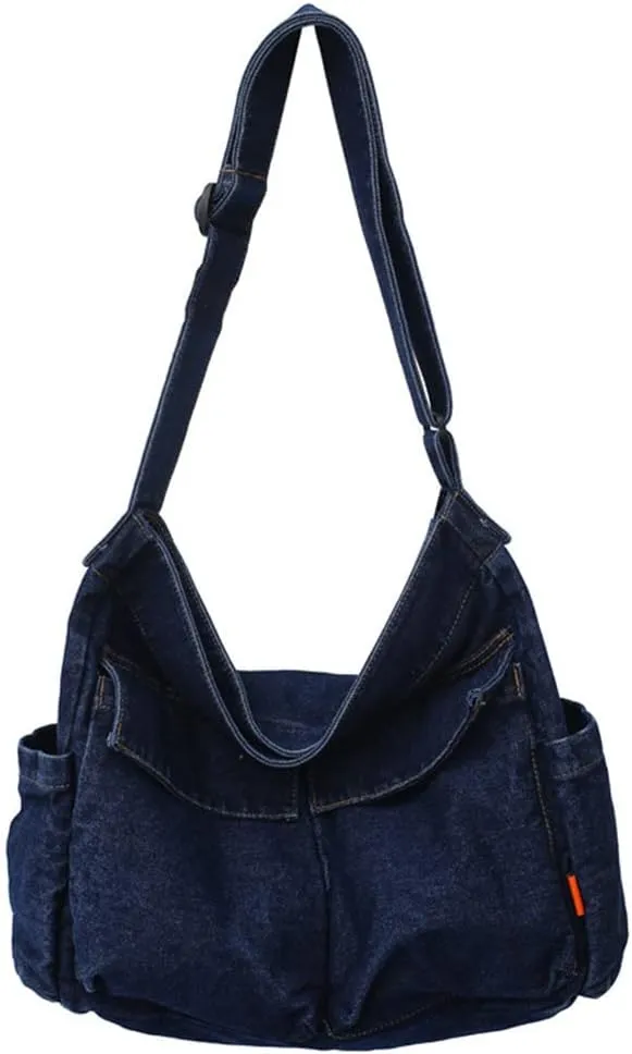 Denim Purses for Women Crossbody Bag Blue Jean Purse Tote Shoulder Bag Hobo Handbags