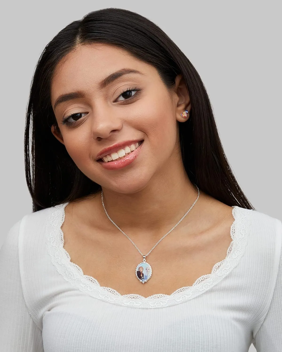 Disney Frozen II Necklace - Frozen Necklace with Anna or Elsa Pendant Jewelry - Frozen Jewelry