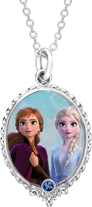 Disney Frozen II Necklace - Frozen Necklace with Anna or Elsa Pendant Jewelry - Frozen Jewelry