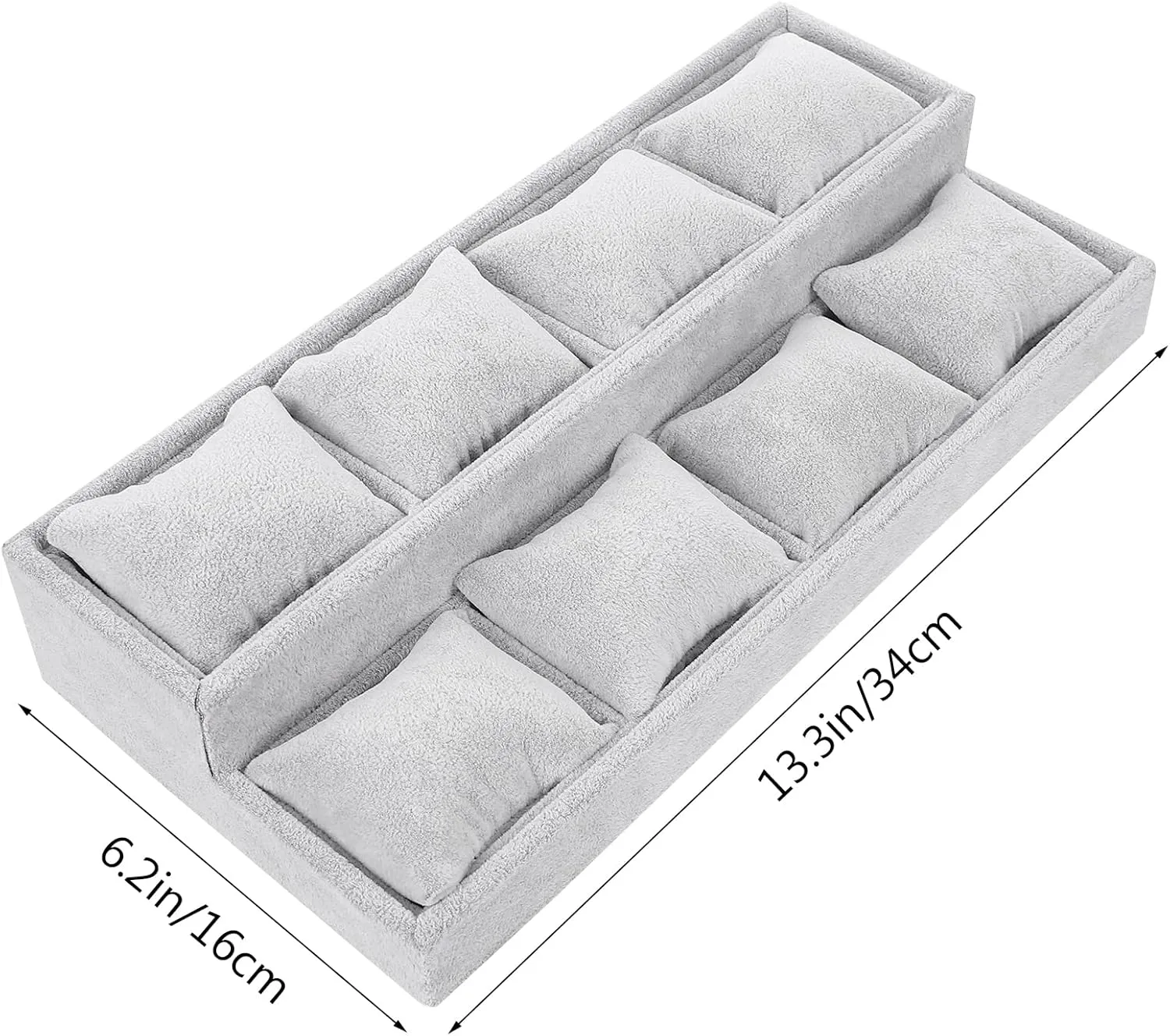 Display Tray Watch Organizer Jewelry Tray Velour Jewelry Tray Bracelet Bangle Watch Display Holder Hand Chain Bracelet Watch Bracelet Jewelry Pillow Tray Trapezoidal Showcase