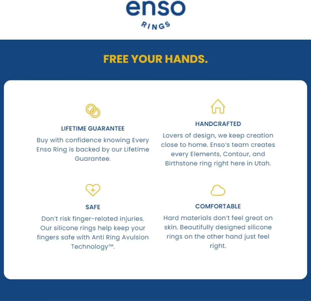 Enso Rings Lord of the Rings Collection - Comfortable DualTone Silicone Rings - Flexible Design