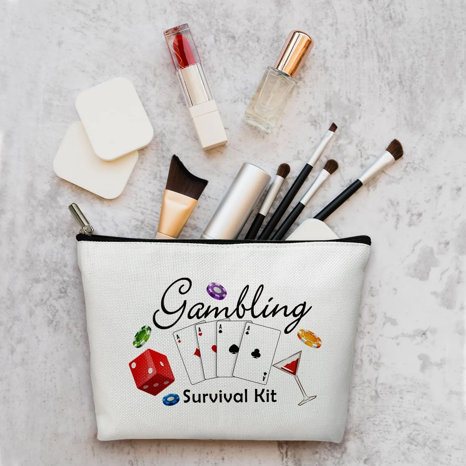 Funny Gifts Casino Gambling Makeup Bag - Large Capacity Cosmetic Bag Organizer Storage With Zipper-41