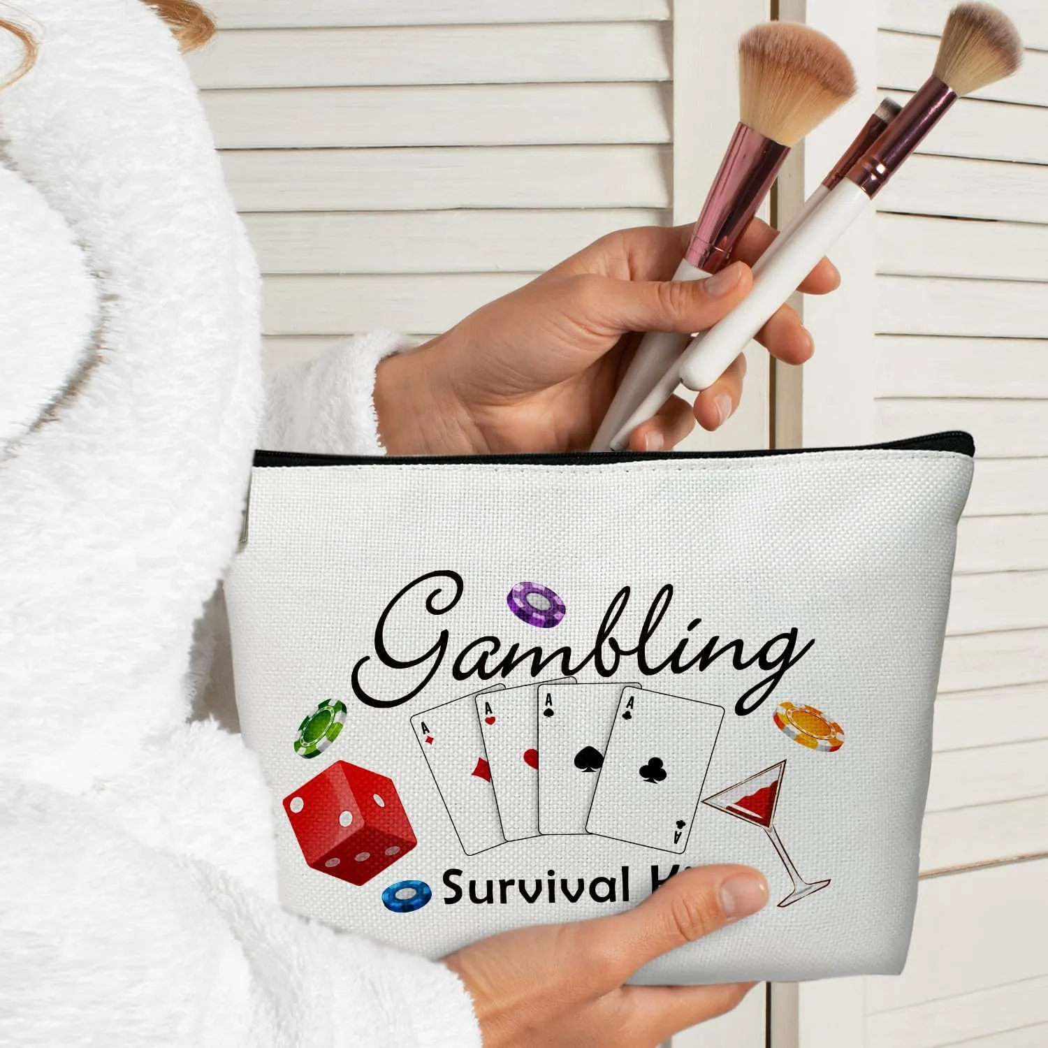 Funny Gifts Casino Gambling Makeup Bag - Large Capacity Cosmetic Bag Organizer Storage With Zipper-41