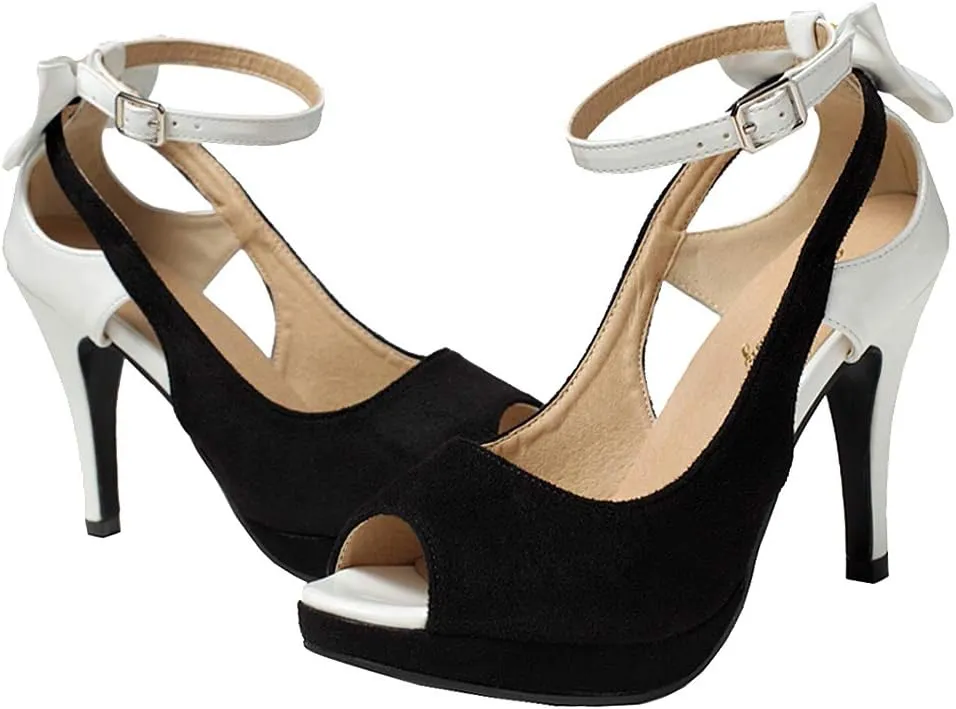 getmorebeauty Women's High Heels Shoes Ankle Straps Dress Heeled Sandals