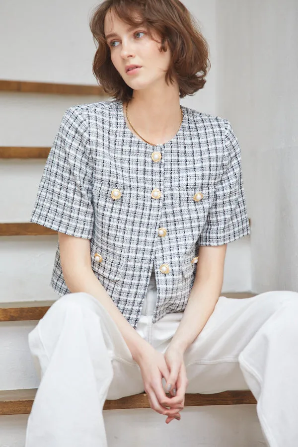 Gigi Tweed Little Jacket -CHECK-