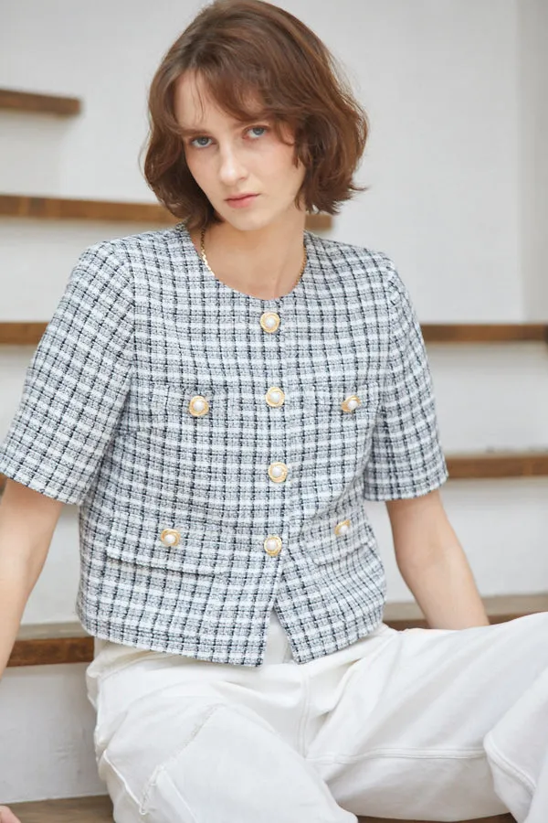 Gigi Tweed Little Jacket -CHECK-