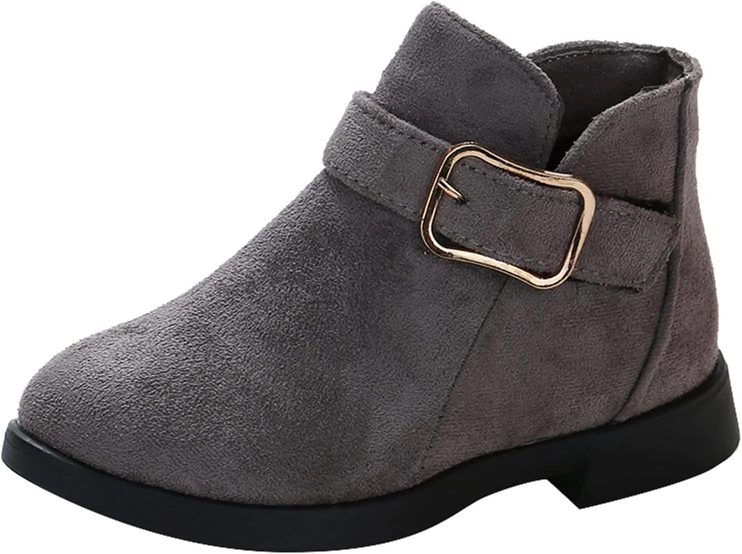 Girl Boots Kids Ankle Boots Warm Side Zipper Boots Low Heel Short Booties Winter Snow Boots Anti-Slip Shoes